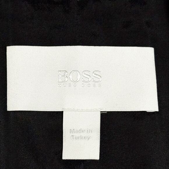 Boss by Hugo Boss Jabina Black One Button Stretch Wool Blazer Size 6 - Picture 4 of 6